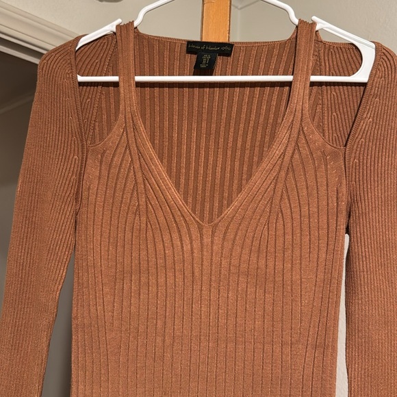 House of Harlow ribbed tan midi dress - Picture 2 of 4